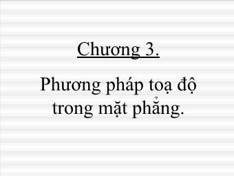 Chương 3 - Bài 1: Phương trìnhđường thẳng