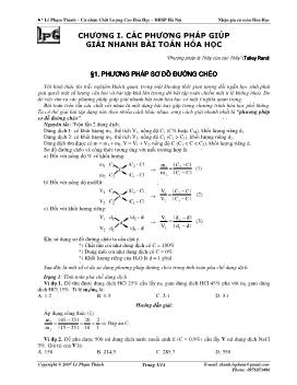 Chương I. Các phương pháp giúp giải nhanh bài toán hóa học