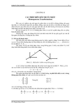 Chương II: Các phép biến đổi thuần nhất