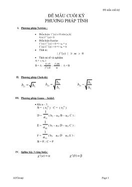 Đề mẫu cuối kỳ Phương pháp tính