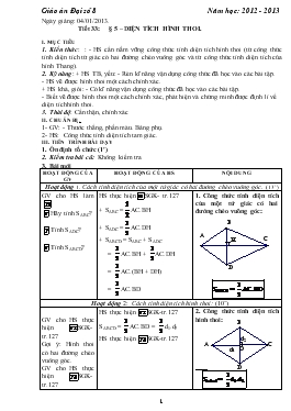 Giáo án Đại số 8 Học kì 2 Năm học: 2012 - 2013
