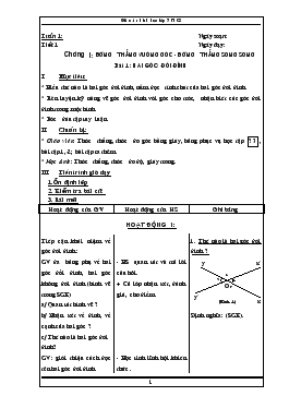 Giáo án Hình học 7 Tuần 1 - 7