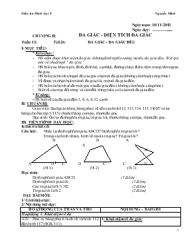 Giáo án Hình học 8 Chương II - Nguyễn Mính