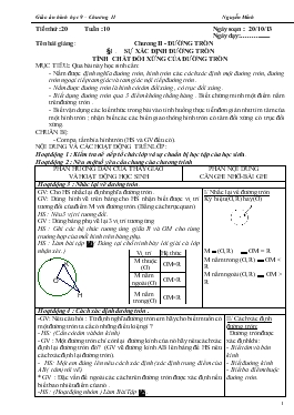 Giáo án Hình học 9 Chương II - Nguyễn Mính