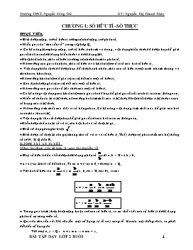 Giáo án Phụ đạo Toán 7 - Nguyễn Thị Thanh Thảo