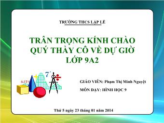 Góc tạo bởi tia tiếp tuyến và dây cung - Phạm Thị Minh Nguyệt