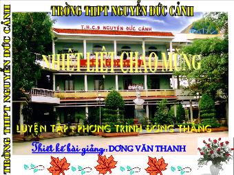 Luyện tập: Phương trình đường thẳng - Dương Văn Thanh