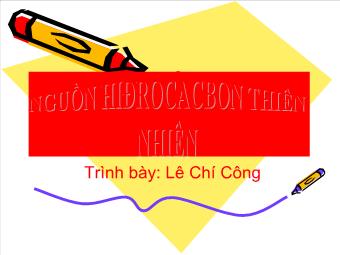 Nguồn hiđrocacbon thiên nhiên - Lê Chí Công