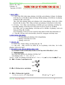 Phương trình quy về phương trình bậc hai - Phạm Kim Thuận