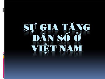 Sự gia tăng dân số ở Việt Nam