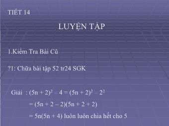 Tiết 14: Luyện tập