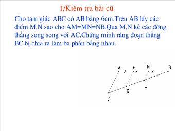 Tiết 19: Luyện tập đường thẳng song song với một đoạn thẳng cho trước