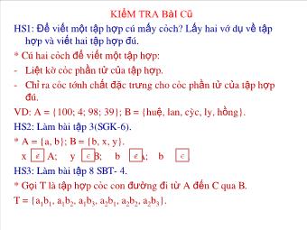 Tiết 2 - Bài 2. Tập hợp các số tự nhiên