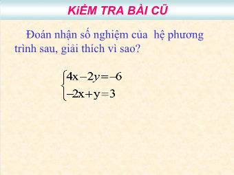 Tiết 32 - Bài 3: Giải hệ phương trình bằng phương pháp thế