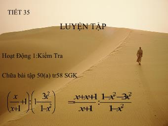 Tiết 35: Luyện tập