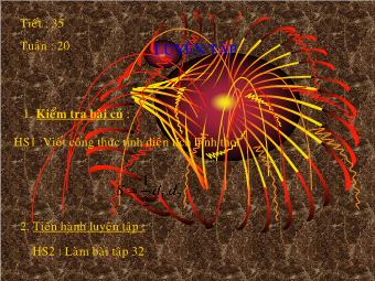 Tiết 35 - Tuần 20: Luyện tập