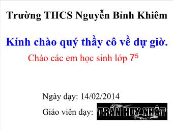 Tiết 41: Luyện tập - Trần Huy Nhật