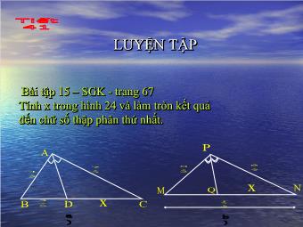 Tiết 41: Luyện tập