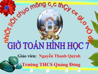 Tiết 45: Ôn tập chương II (tiết 2) - Nguyễn Thanh Quỳnh