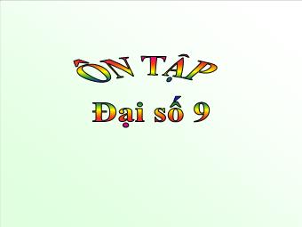 Tiết 46: Ôn tập Chương III (tt)