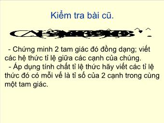 Tiết 5,6 - Bài 2: Tỉ số lượng giác của góc nhọn