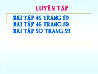 Tiết 64 - Luyện tập