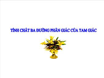 Tính chất ba đường phân giác của tam giác