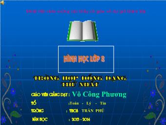 Trường hợp đồng dạng thứ nhất - Võ Công Phương