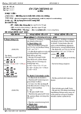 Tuần 29 - Tiết 53: Ôn tập chương III Hình học 8