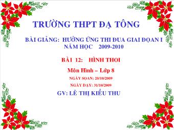 Bài 12: Hình thoi - Lê Thị Kiều Thu