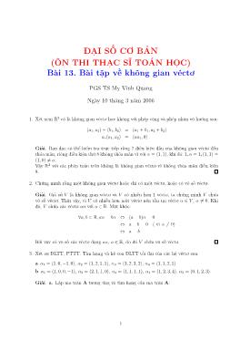 Bài 13: Bài tập về không gian véctơ - Mỵ Vinh Quang