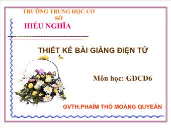 Bài 14: Thực hiện trật tự an toàn giao thông - Phạm Thị Mộng Quyên