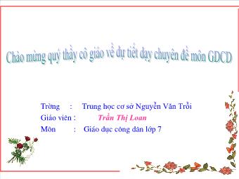 Bài 17: Nhà nước cộng hoà xã hội chủ nghĩa Việt Nam - Trần Thị Loan