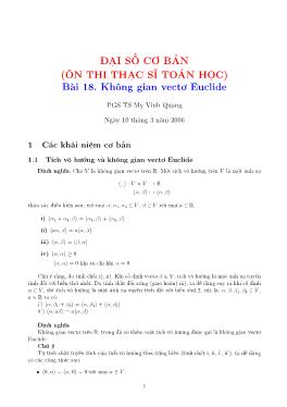 Bài 18: Không gian vectơ Euclide - Mỵ Vinh Quang