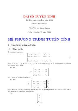 Bài 7: Hệ phương trình tuyến tính - Mỵ Vinh Quang