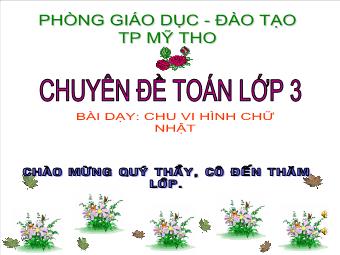 Bài dạy: Chu vi hình chữ nhật