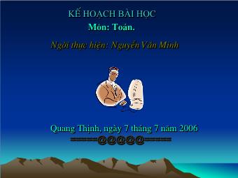 Bài: Diện tích hình thang - Nguyễn Văn Minh