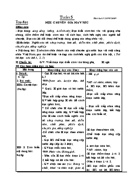 Bài soạn Lớp 5A Tuần 5