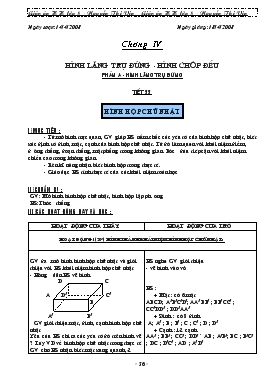 Giáo án Hình học Lớp 8 Chương 4 - Nguyễn Thị Vin