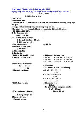 Giáo án Lớp 2 Tuần 21 chuẩn