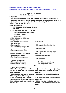 Giáo án Lớp 2 Tuần 28 chuẩn