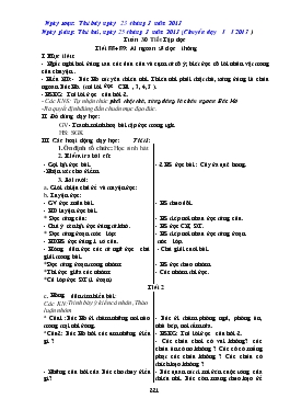 Giáo án Lớp 2 Tuần 30 chuẩn