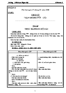 Giáo án Lớp 3 Tuần 10 - Đỗ Thị Thu Hương