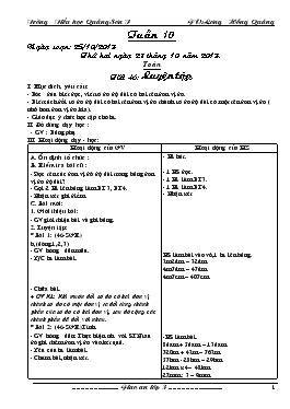 Giáo án Lớp 3 Tuần 10 - Lương Hồng Quảng