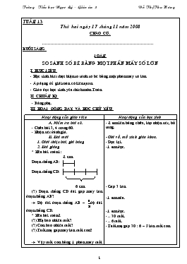 Giáo án Lớp 3 Tuần 13 - Đỗ Thị Thu Hương