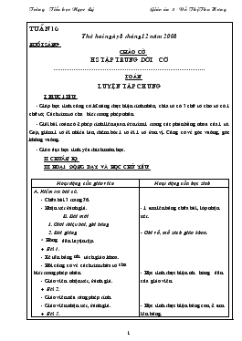 Giáo án Lớp 3 Tuần 16 - Đỗ Thị Thu Hương