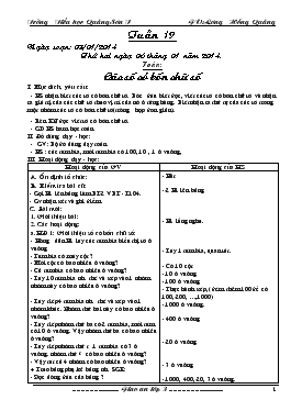 Giáo án Lớp 3 Tuần 19 - Lương Hồng Quảng