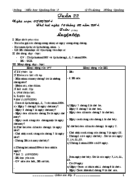 Giáo án Lớp 3 Tuần 22 - Lương Hồng Quảng