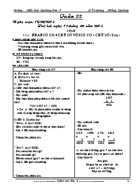 Giáo án Lớp 3 Tuần 23 - Lương Hồng Quảng