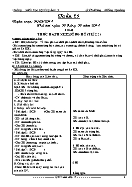 Giáo án Lớp 3 Tuần 25 - Lương Hồng Quảng